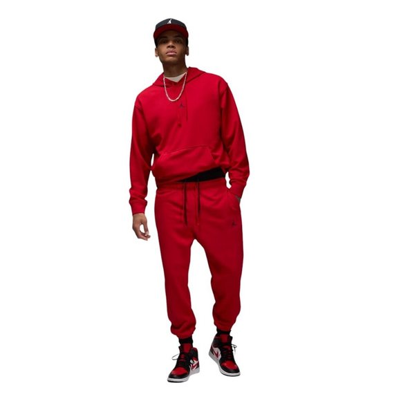 Air Jordan Men's 2 PC Tracksuit Dri-fit Fleece Matching Outfit Set Gym Red NWT - Picture 1 of 15